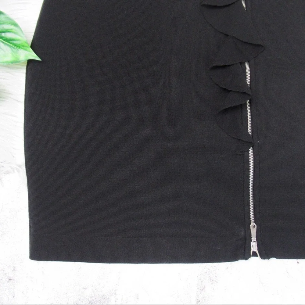 Rebecca Minkoff Angela Ruffled Zipper Pencil Skirt Women’s Large NWT